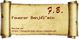 Feuerer Benjámin névjegykártya